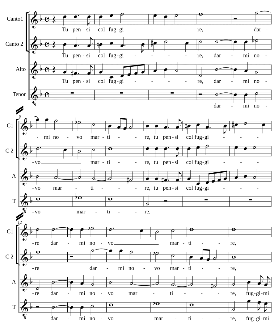 Ты думаешь, убегая (Tu pensi col fuggire)
