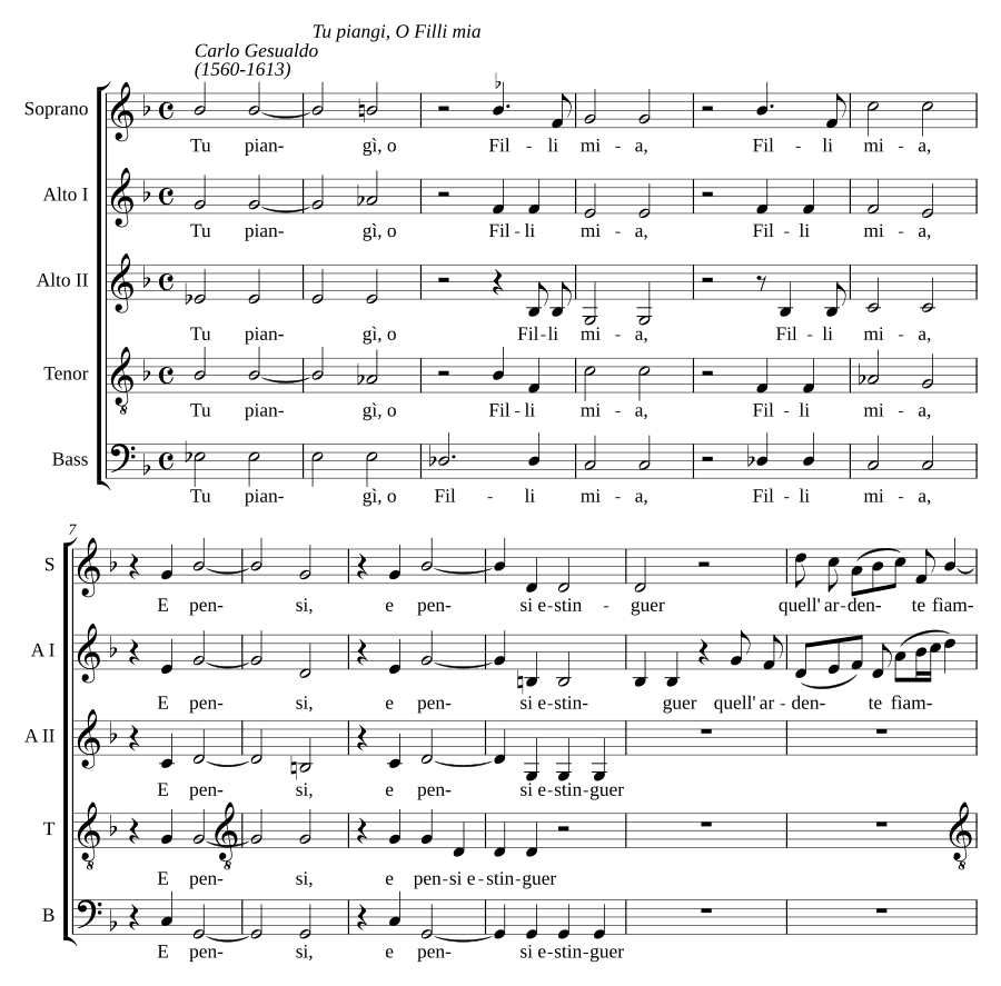 Ты плачешь, о Филли моя (Tu piangi, o Filli mia)