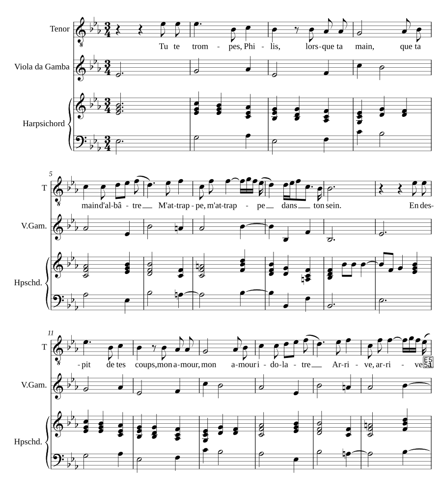 Ты ошибаешься, Филис (Tu te trompes, Philis)