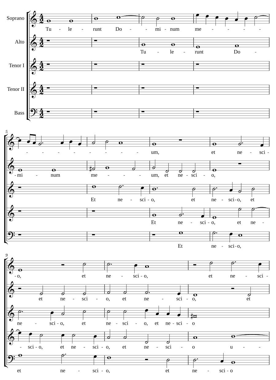 Взяли моего Господа (Tulerunt Dominum meum)