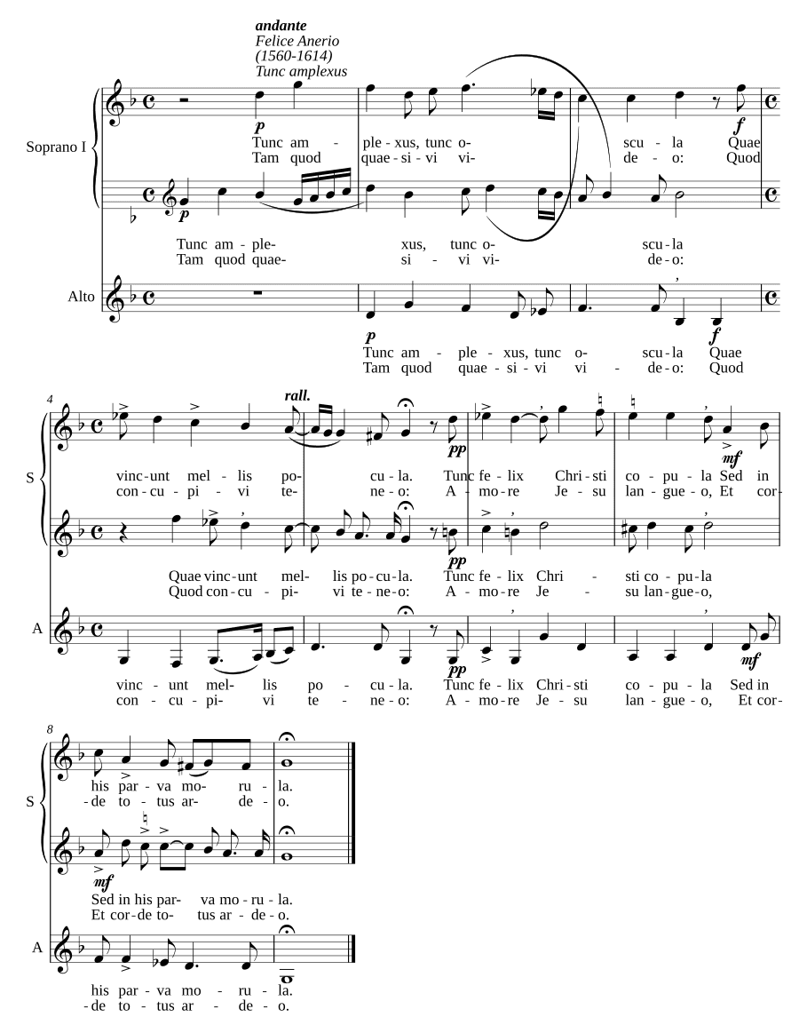 Тогда, обняв (Tunc amplexus)