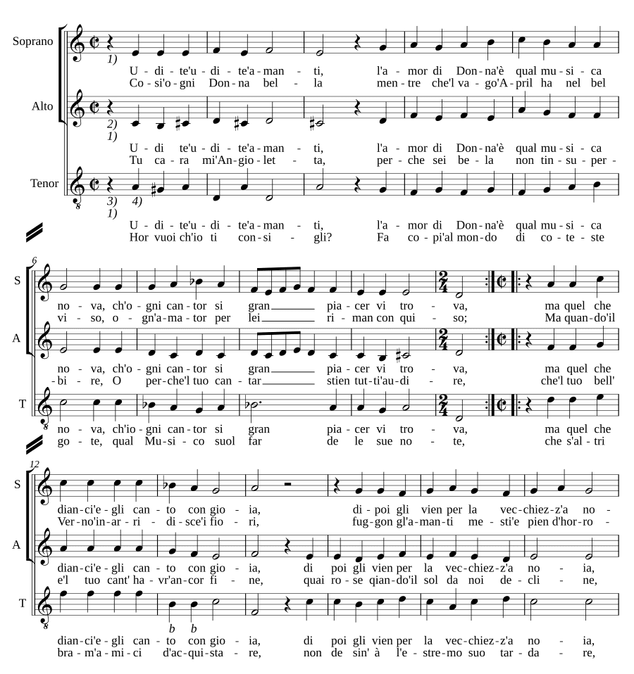 Слушайте, влюблённые (Udite amanti)