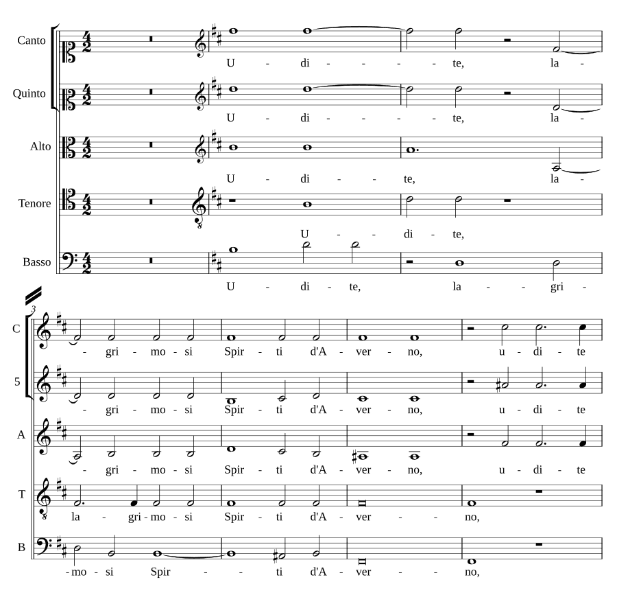 Слушайте, плачущие духи (Udite lagrimosi spirti)
