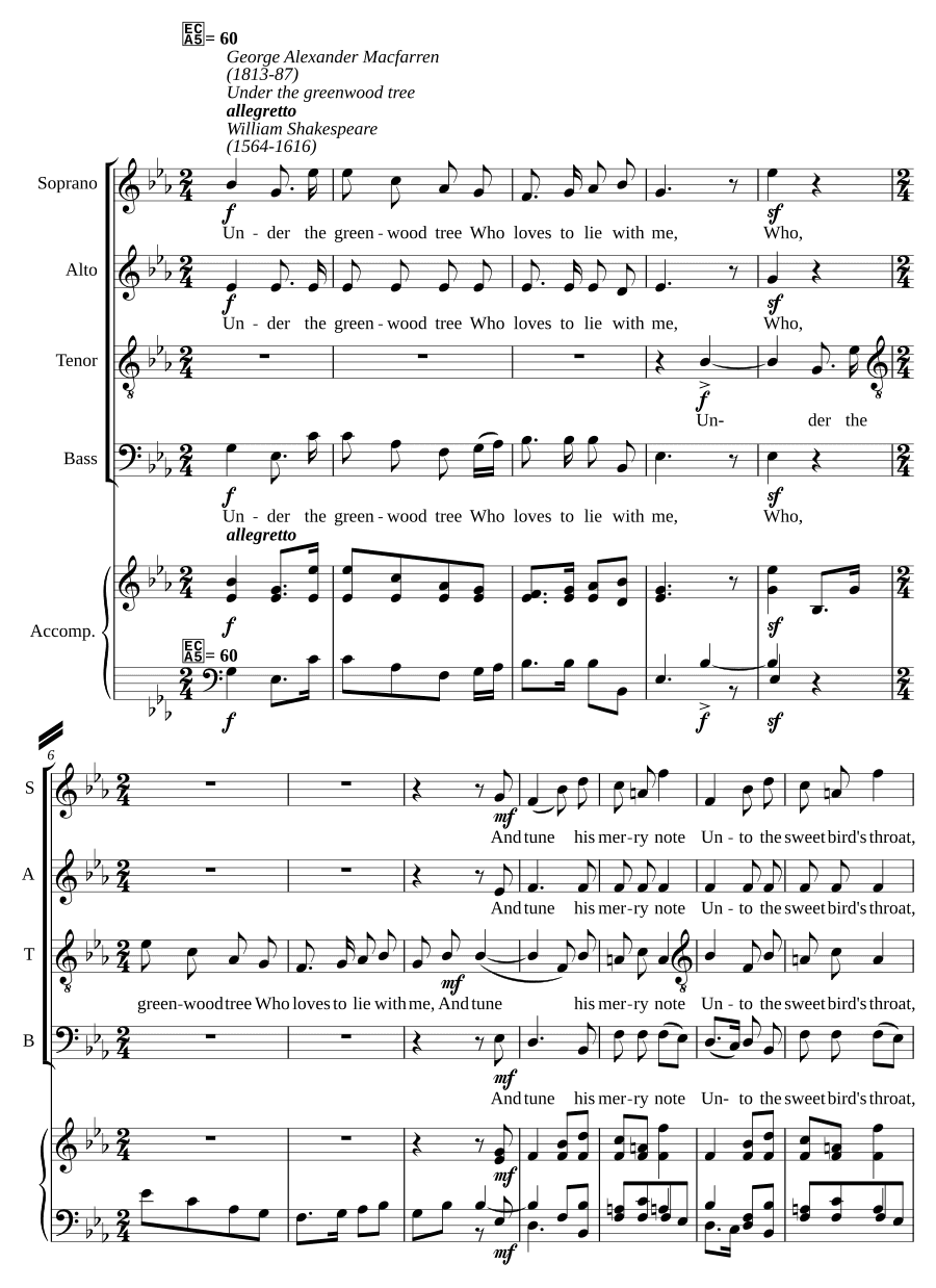 Под зелёным деревом (Under the greenwood tree)