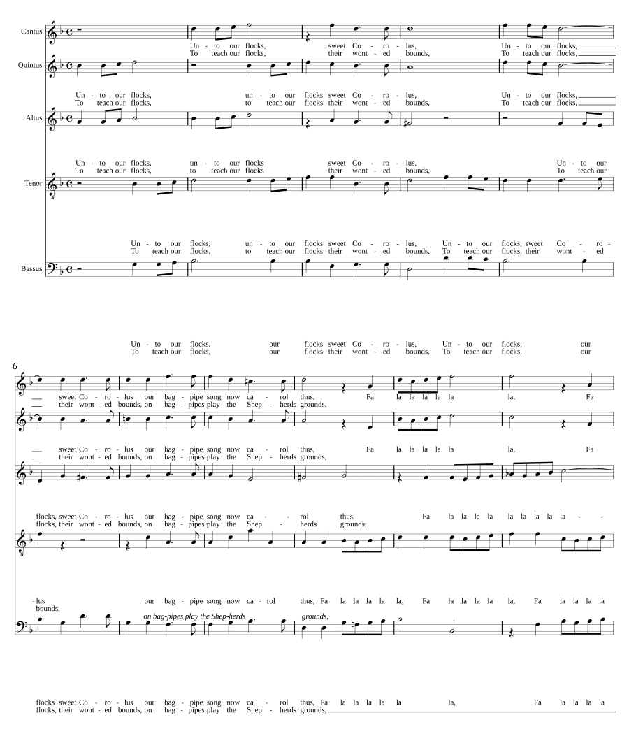 К нашим стадам, милый Королус (Unto our flocks, sweet Corolus)