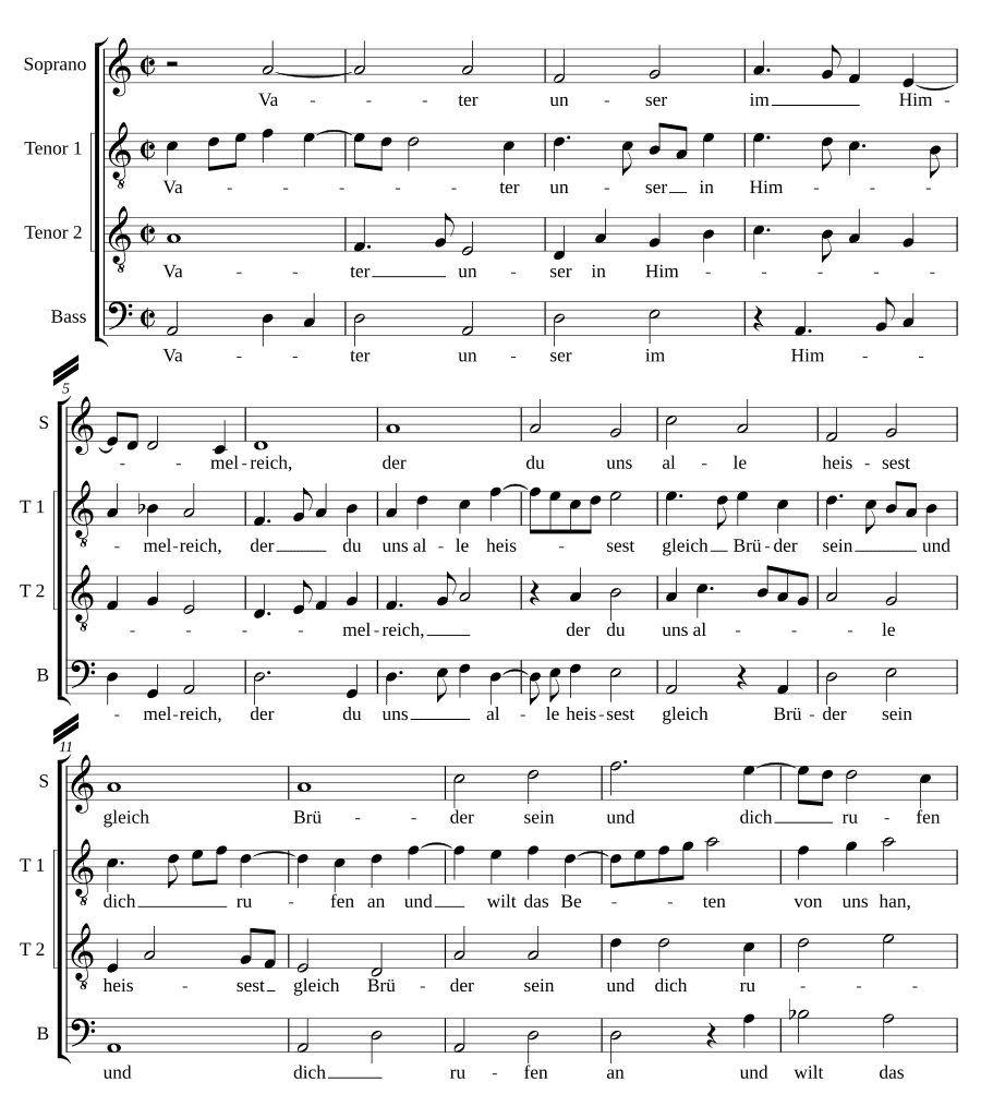 Отче наш на небесах (Vater unser im Himmelreich)