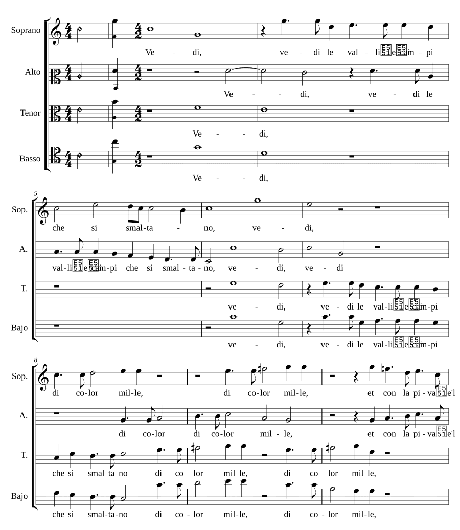 Видишь долины и поля, что покрываются эмалью (Vedi le valli e i campi che si smaltano)