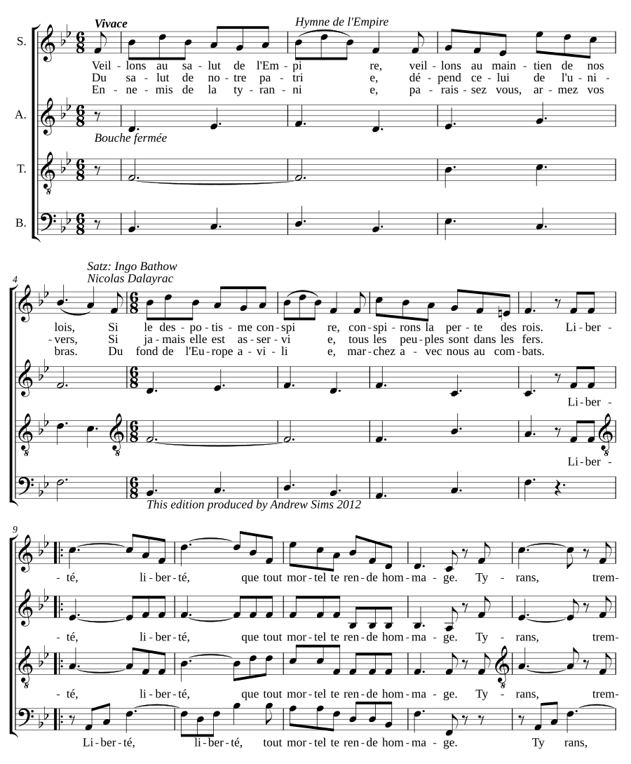 Бодрствуйте за спасение Империи (Veillons au salut de l'Empire)