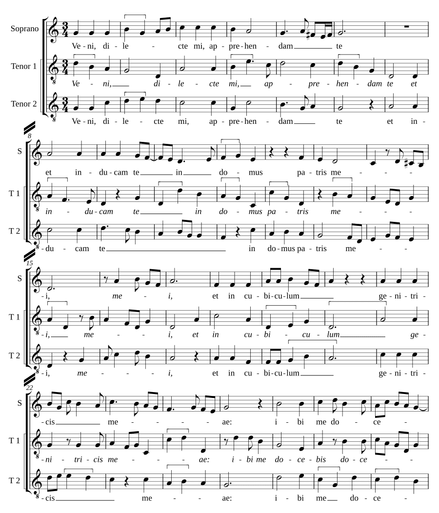 Приди, возлюбленный мой (Veni, dilecte mi)