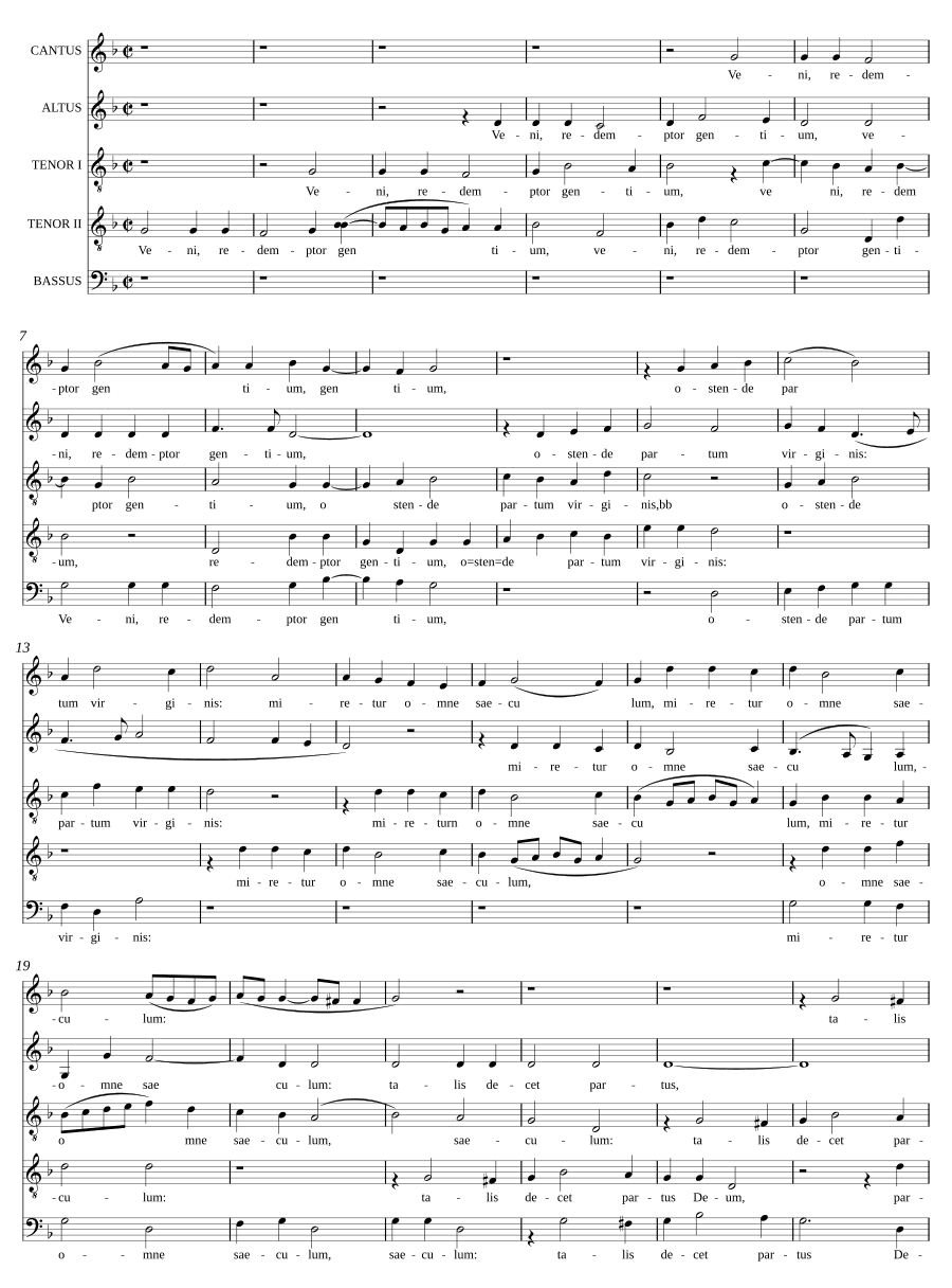 Приди, Искупитель народов (Veni redemptor gentium)
