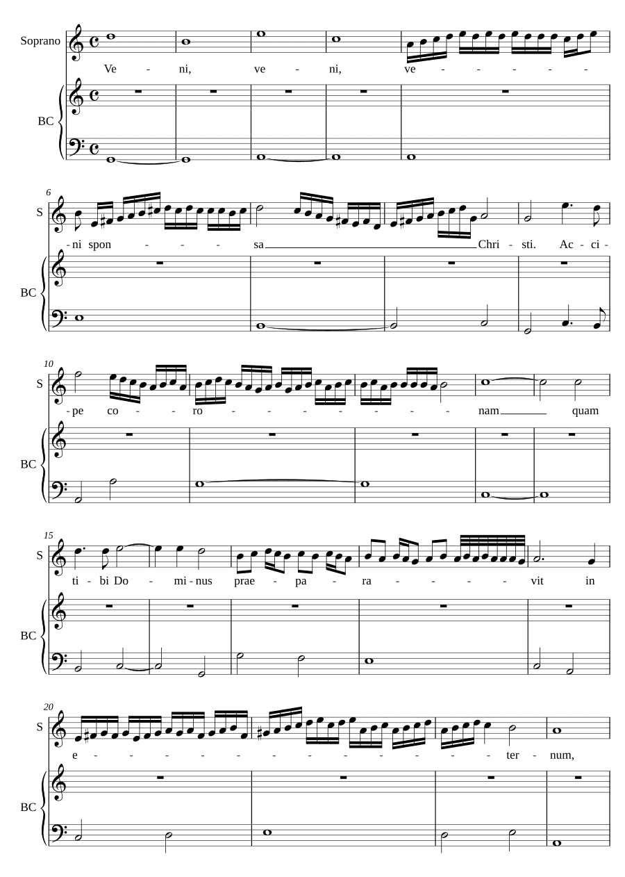 Приди, невеста Христова (Veni sponsa Christi)