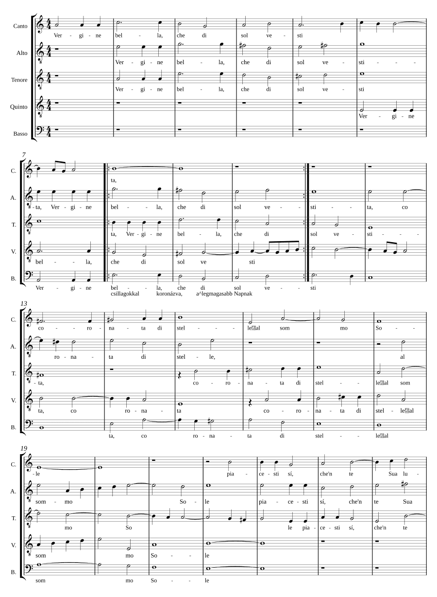 Прекрасная дева (Vergine bella)