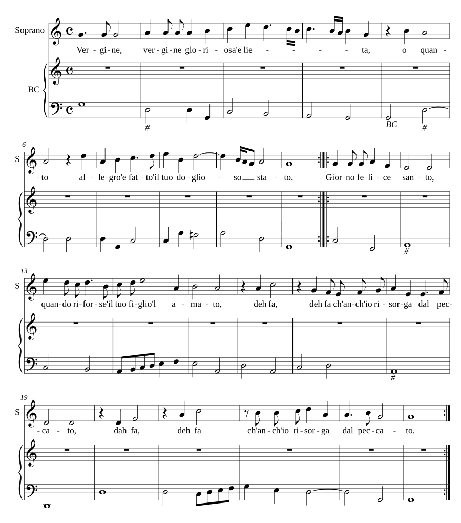 Славная Дева (Vergine gloriosa)