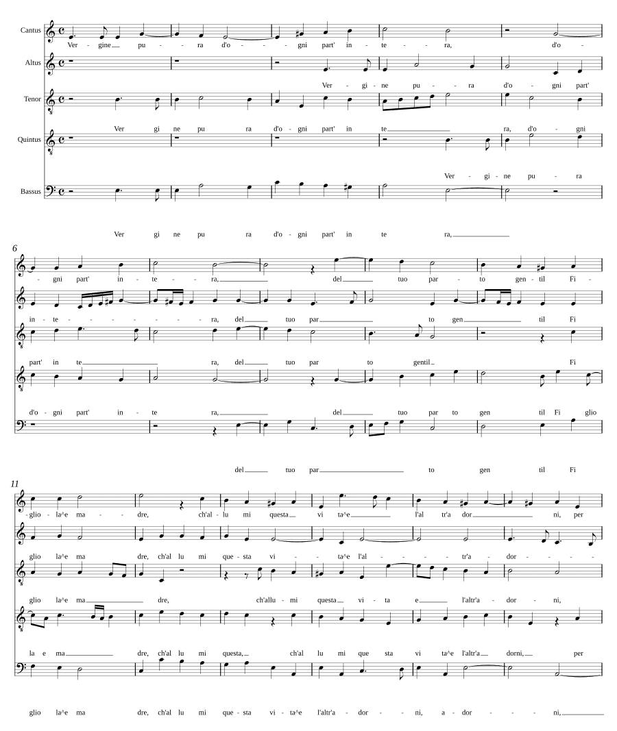 Чистая дева (Vergine pura)