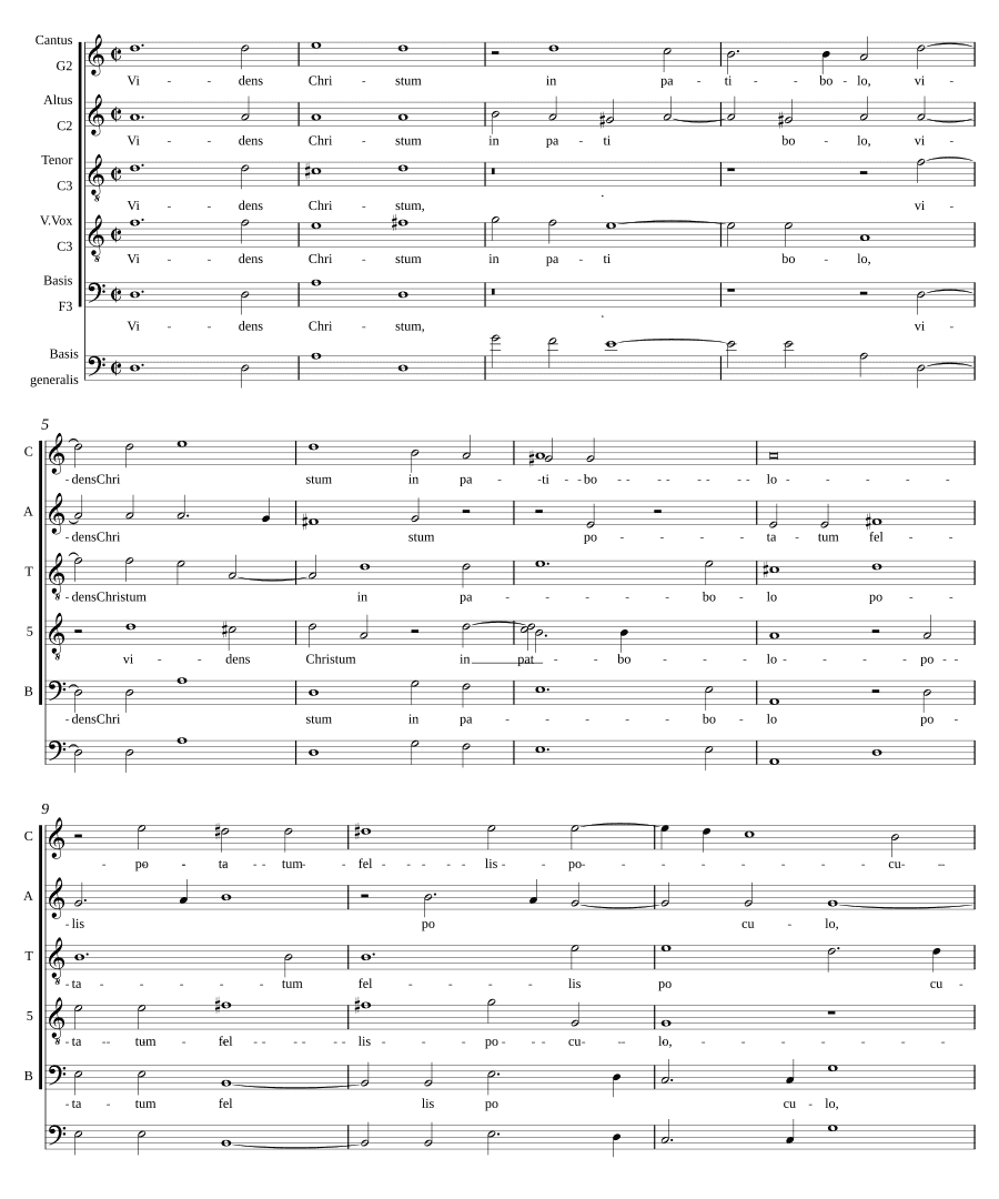 Видя Христа на кресте на 5 (Videns Christum in patibolo a 5)