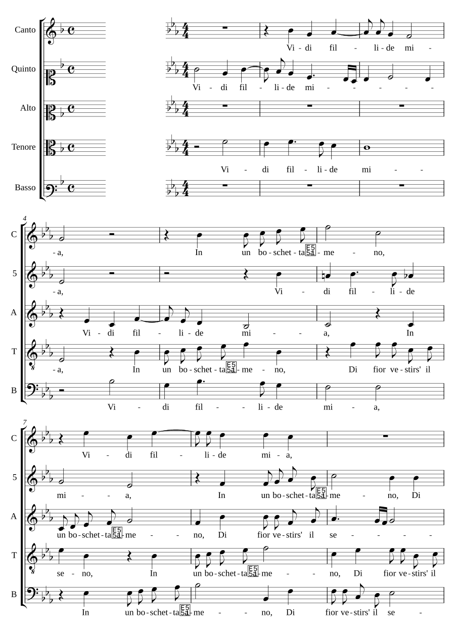 Видел Филлиду мою (Vidi fillide mia)