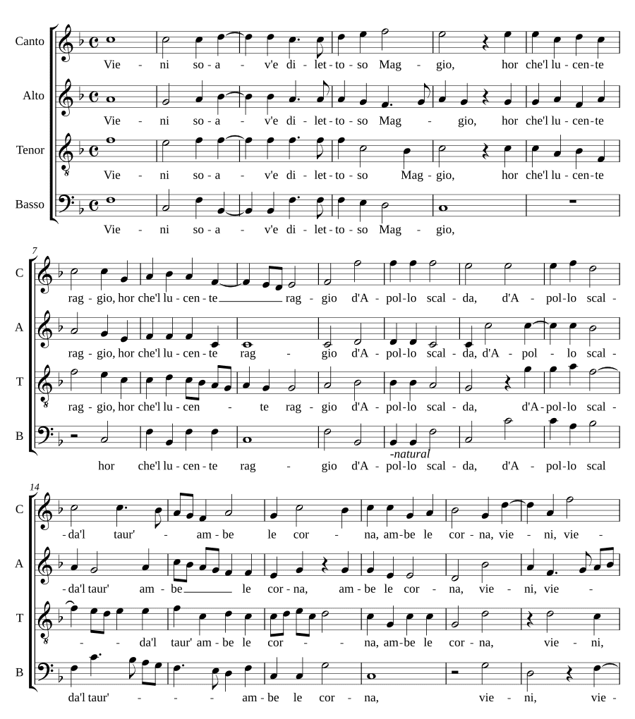 Приди, нежный (Vieni soave)