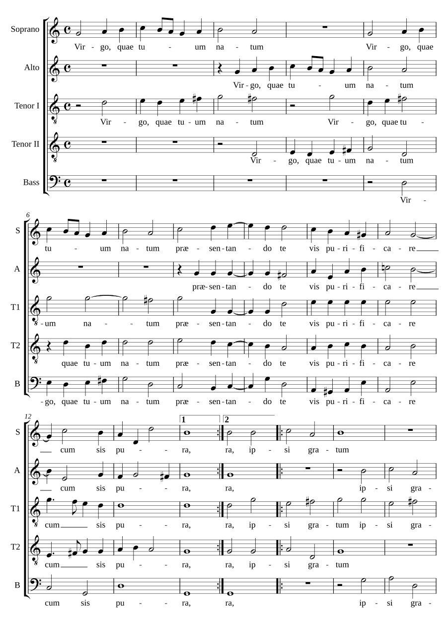 Дева, к твоему рожденному (Virgo, quae tuum natum)
