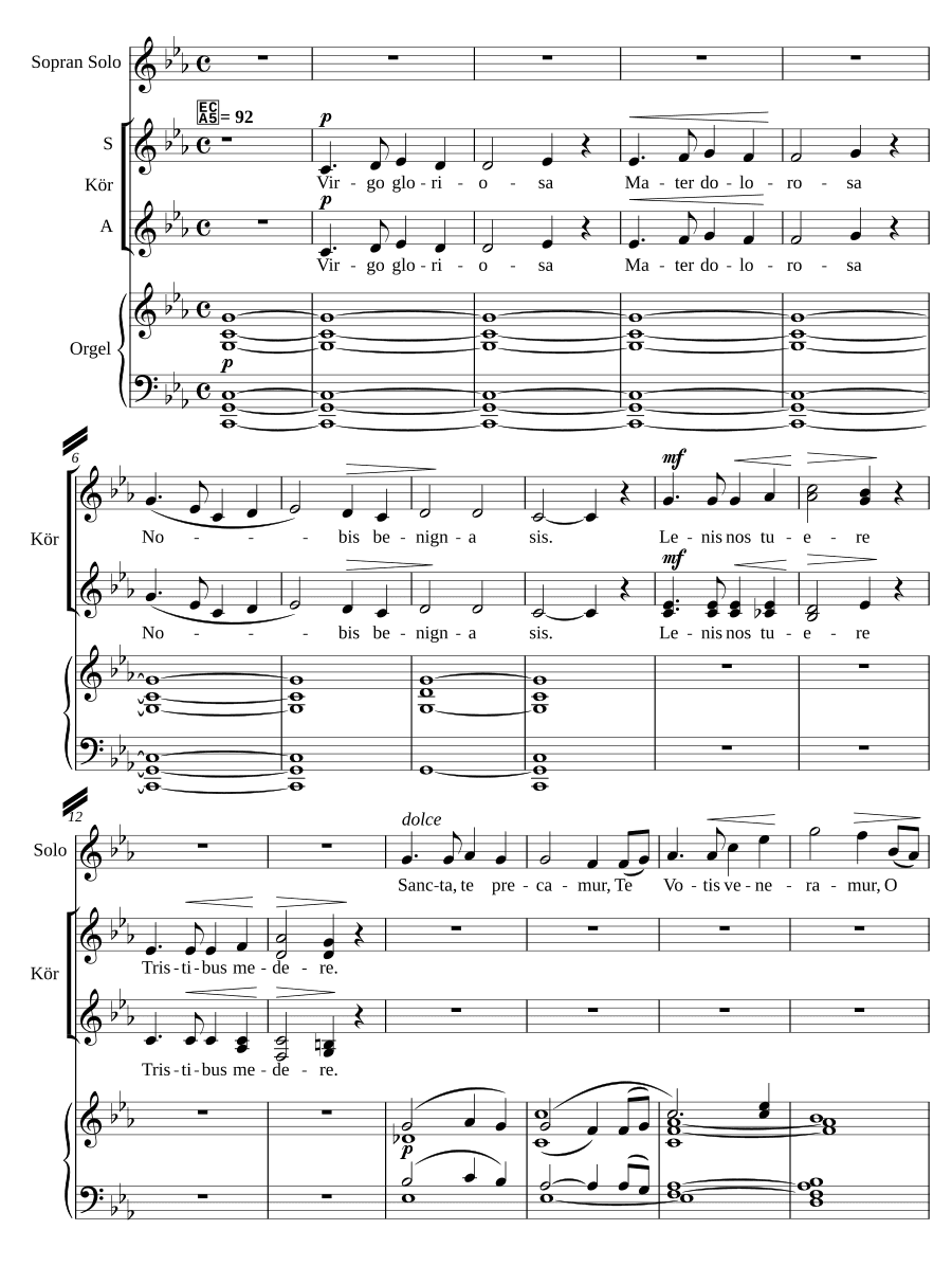Славная Дева (Virgo gloriosa). № 6 из 'Andliga sånger'