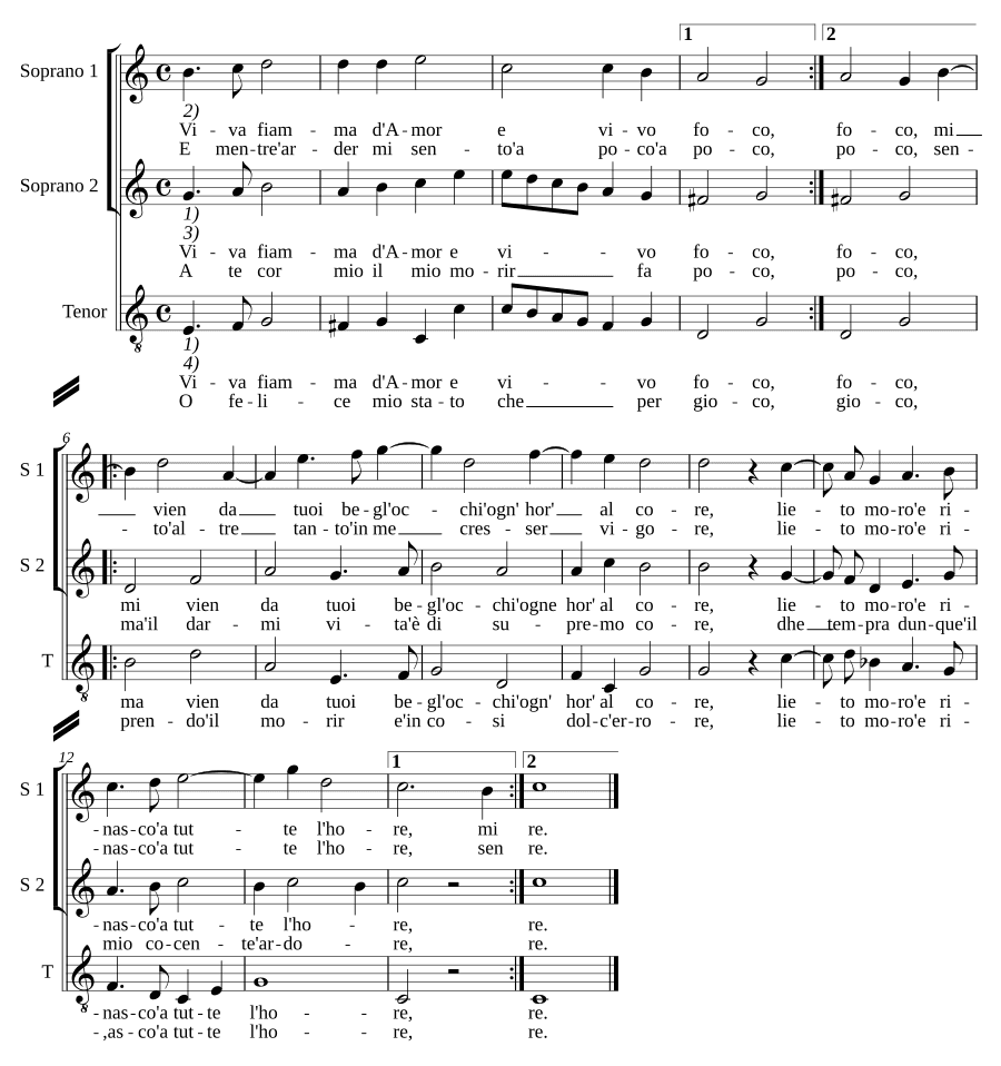 Живой пламень любви (Viva fiamma d'Amor)