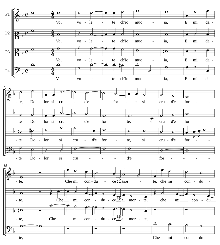 Вы хотите, чтобы я умер (Voi volete ch'io muoia)