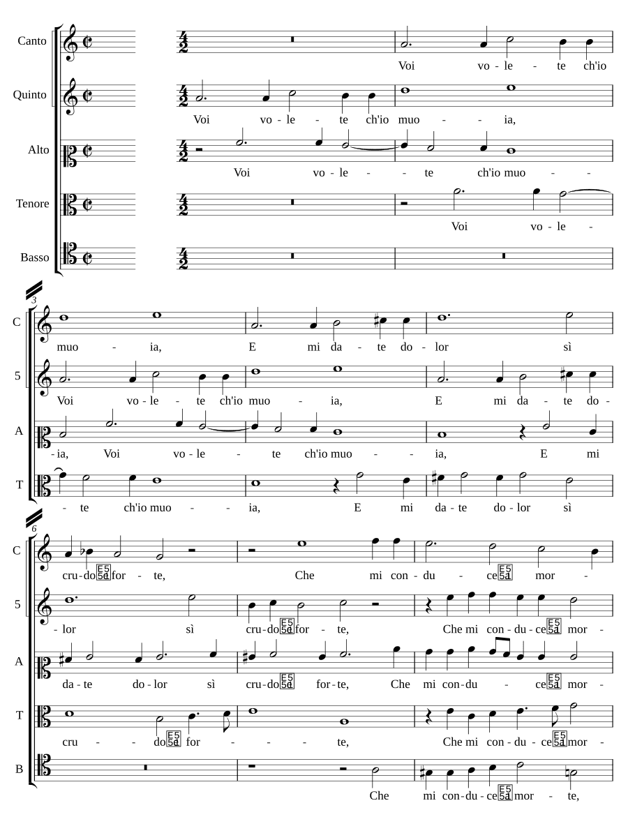 Вы хотите, чтобы я умер (Voi volete ch'io muoia)