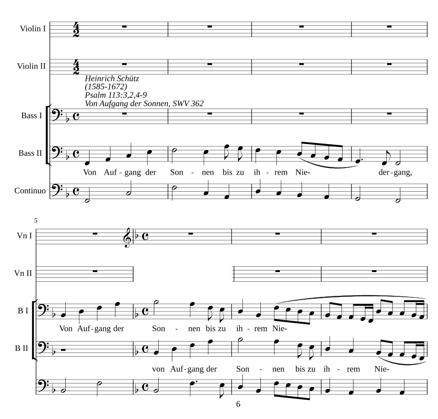 От восхода солнца, SWV 362 (Von Aufgang der Sonnen, SWV 362)