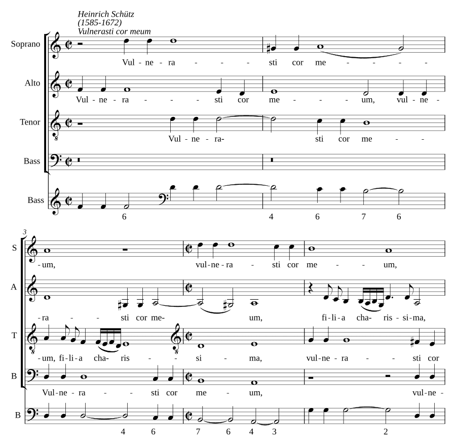 Ты ранил сердце мое (Vulnerasti cor meum, SWV 64). Генрих Шютц