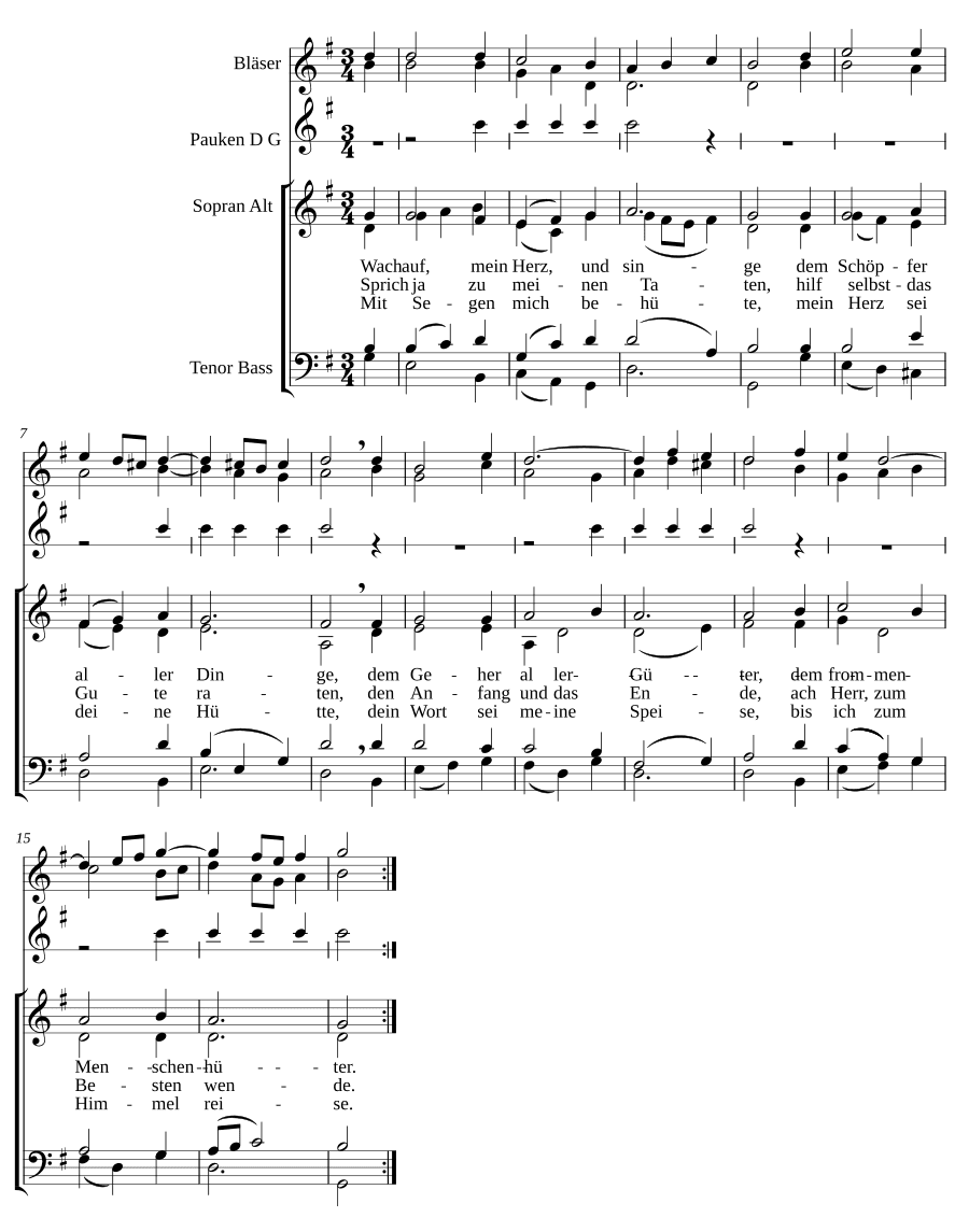 Пробудись, моё сердце, и пой (Wach auf, mein Herz, und singe)