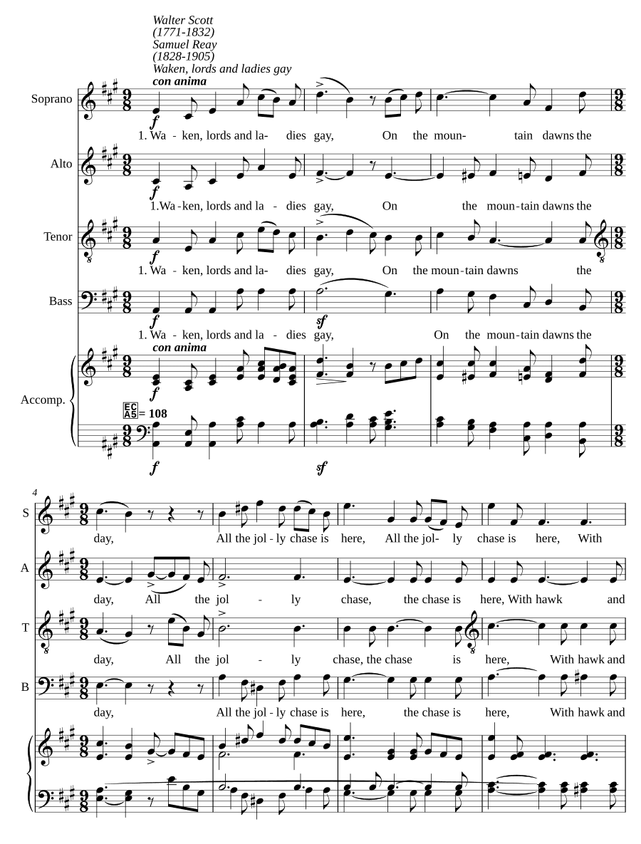 Проснитесь, лорды и дамы (Waken, lords and ladies gay)