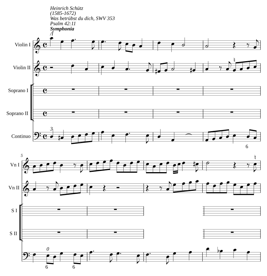 Что печалишься, душа моя, SWV 353 (Was betrübst du dich, meine Seele, SWV 353)
