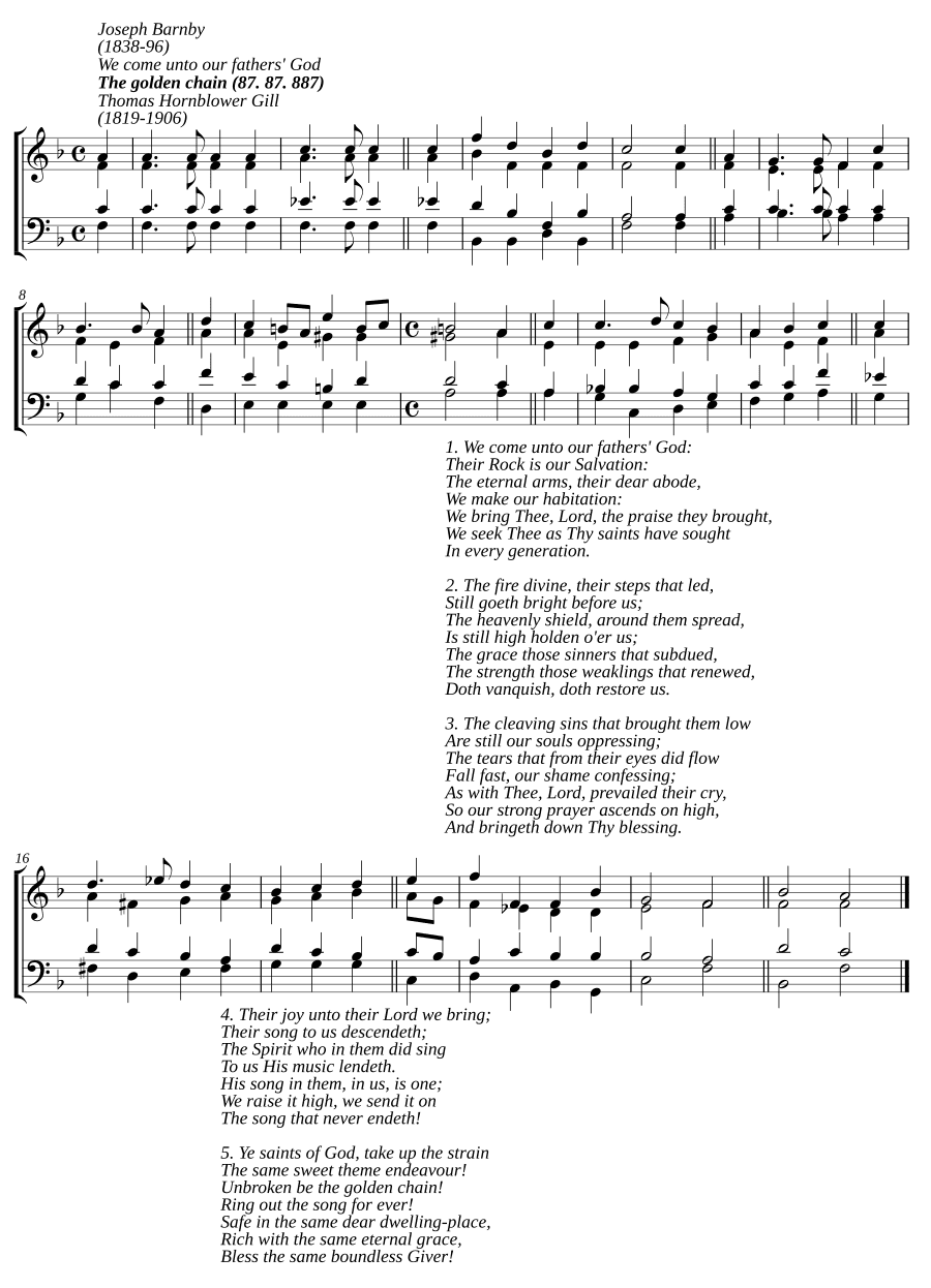 Мы приходим к Богу отцов наших (We come unto our fathers' God)