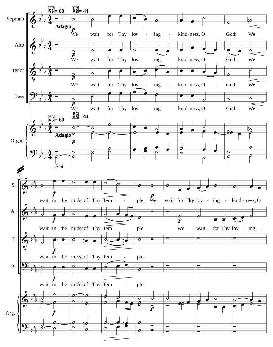 Мы ждем Твоей милости (We wait for Thy loving-Kindness)