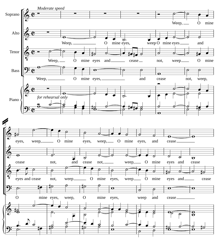 Плачь, о мои глаза (Weep, O mine eyes)