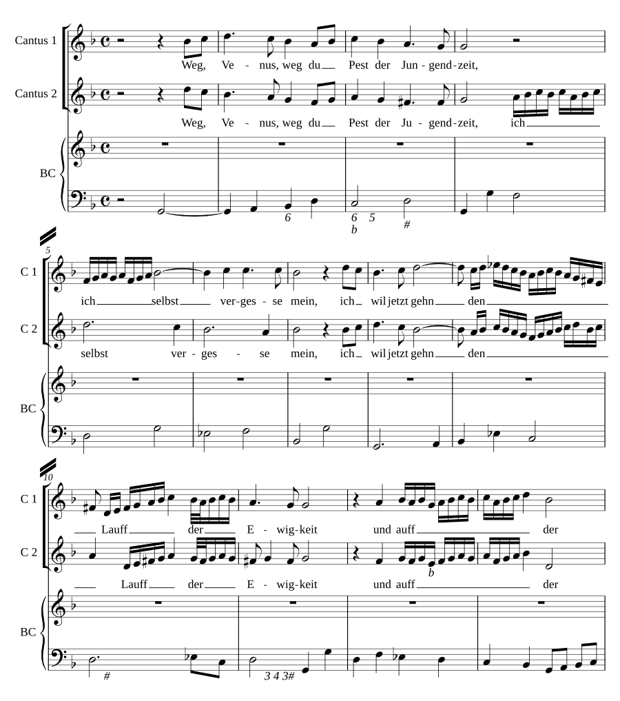 Прочь, Венера, прочь (Weg, Venus, weg)