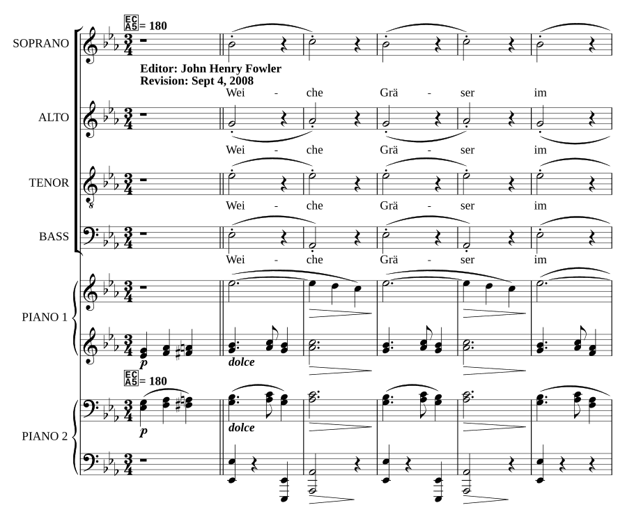 Мягкие травы в роще, соч. 65, № 8 (Weiche Gräser im Revier, Op. 65, No. 8)