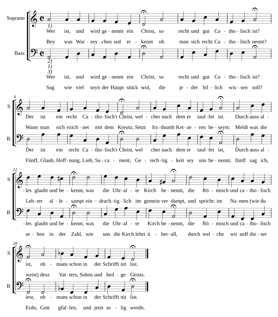 Кто есть и будет назван христианином (Wer ist und wird genennt ein Christ)