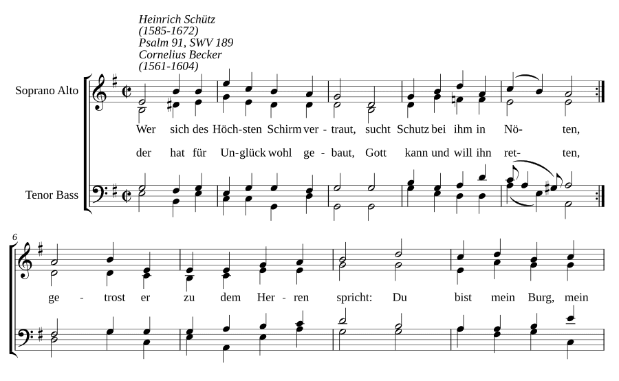 Кто доверяет защите Всевышнего, SWV 189 (Wer sich des Höchsten Schirm vertraut, SWV 189)