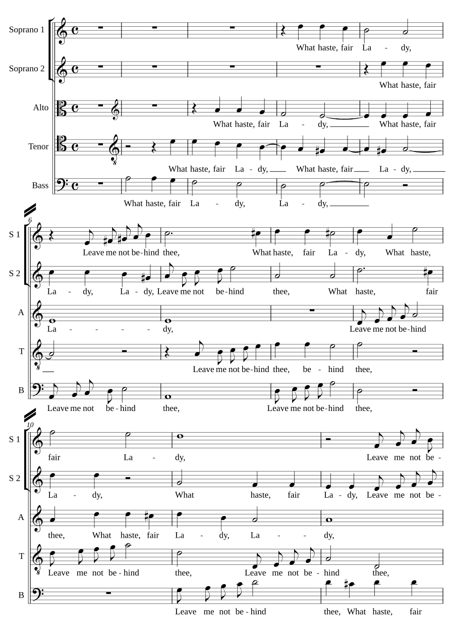 Как спешит прекрасная дама (What haste fair Lady)