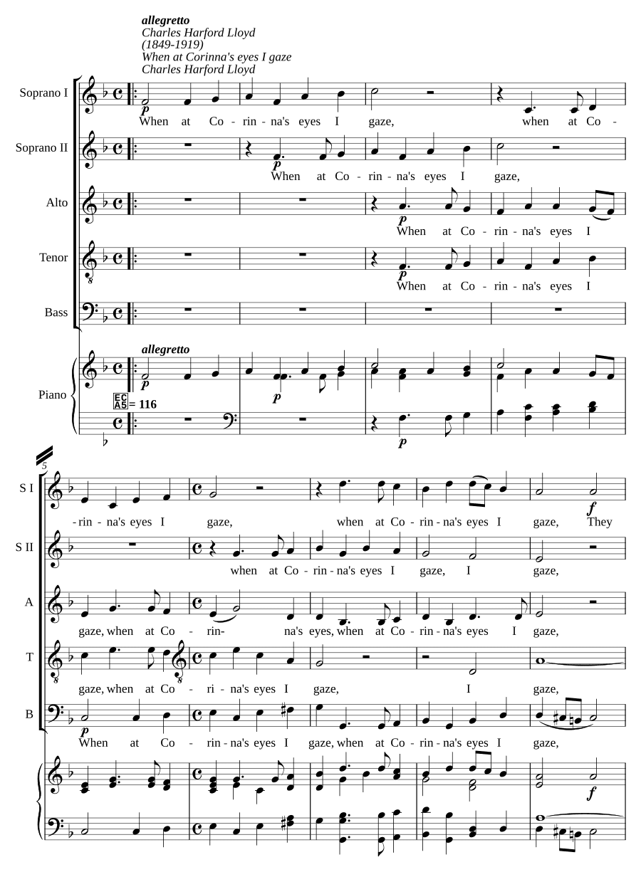 Когда я смотрю в глаза Коринны (When at Corinna's eyes I gaze)