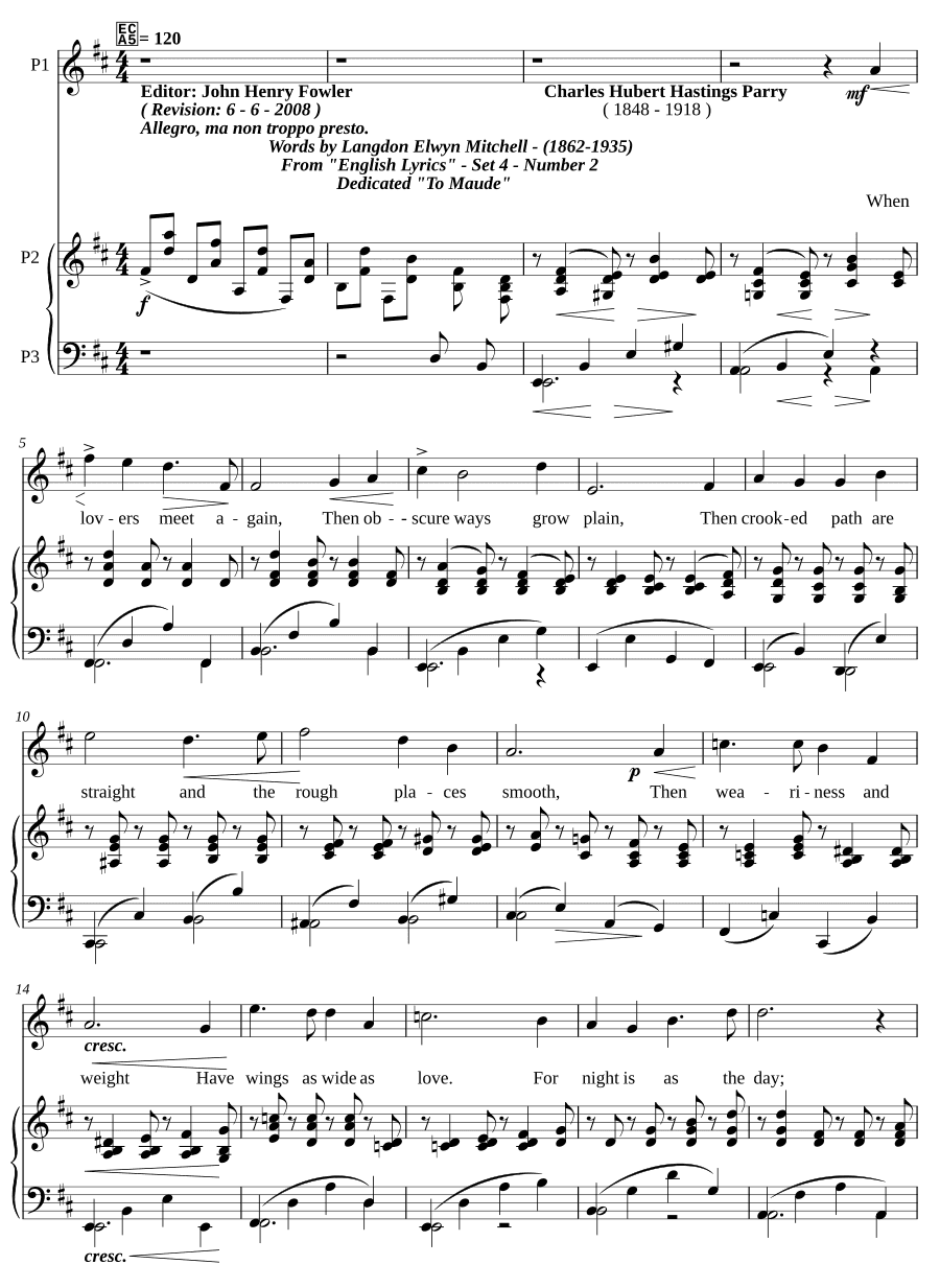 Когда влюбленные встречаются вновь (When lovers meet again)