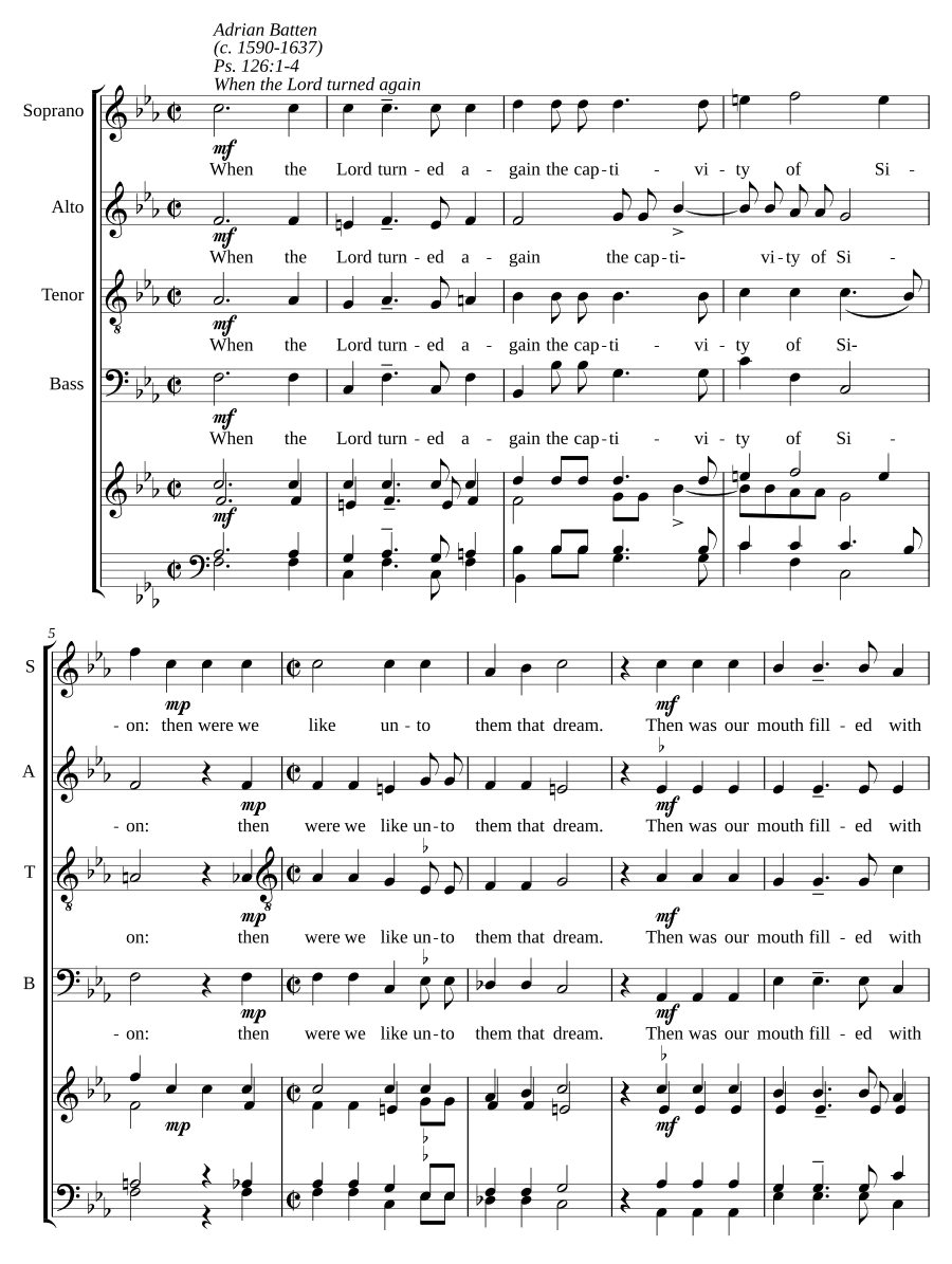 Когда Господь обратился снова (When the Lord turned again)