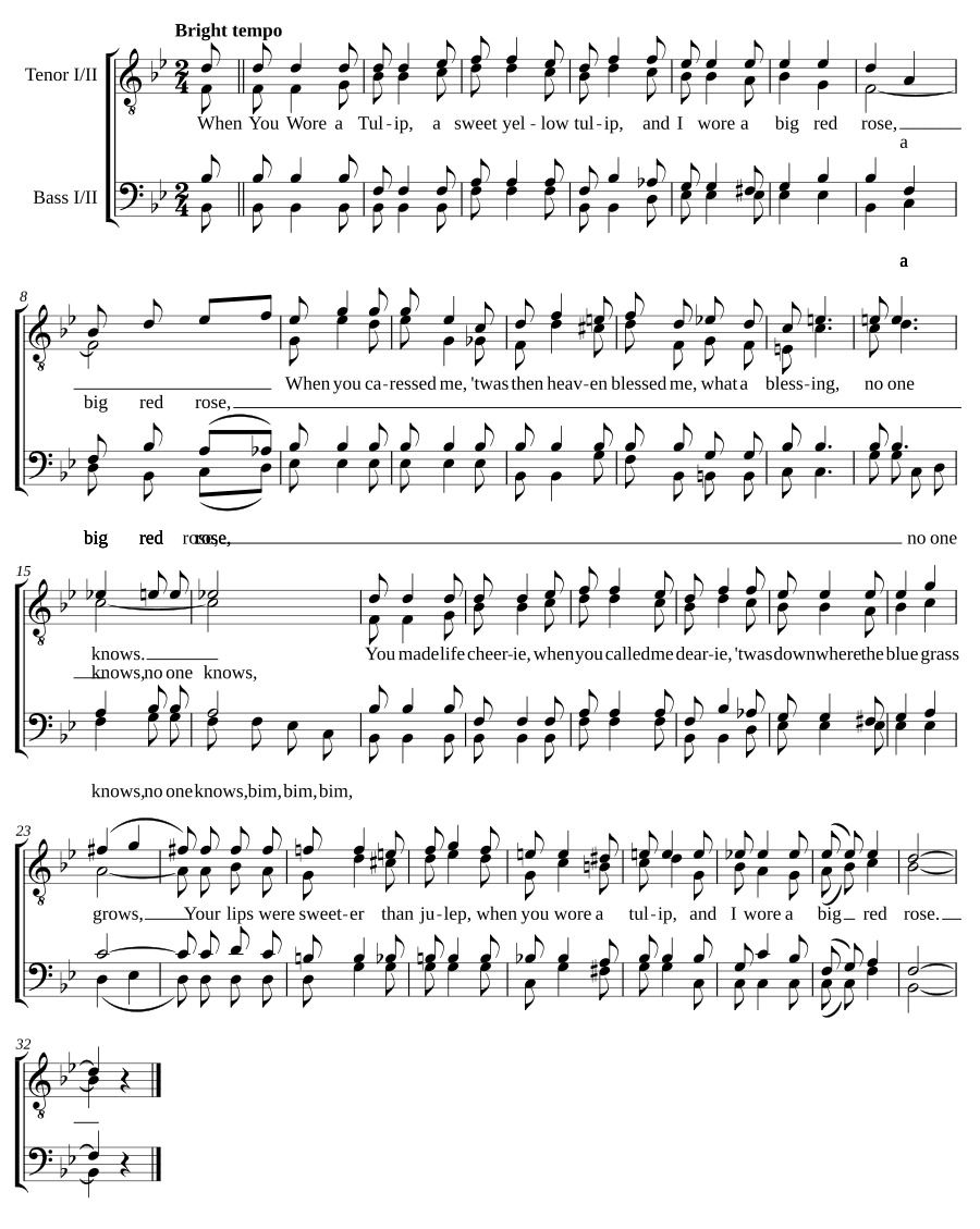 Когда ты носила тюльпан (When you wore a tulip)