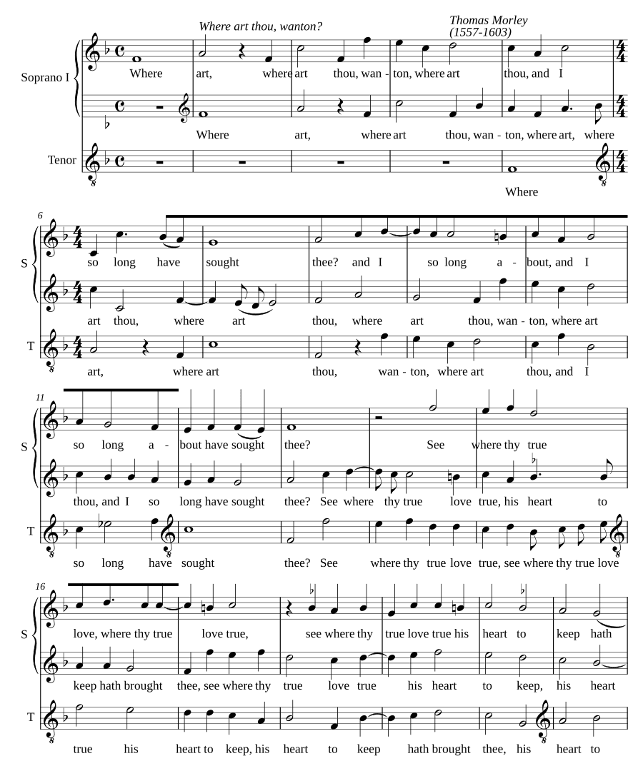 Где ты, ветреная? (Where art thou wanton?)
