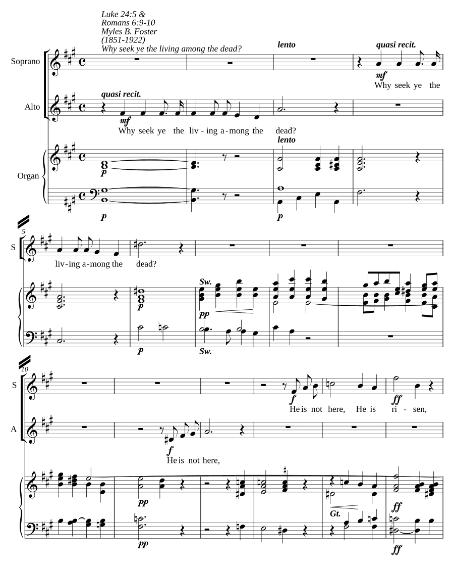 Зачем вы ищете живого среди мертвых (Why seek ye the living among the dead)