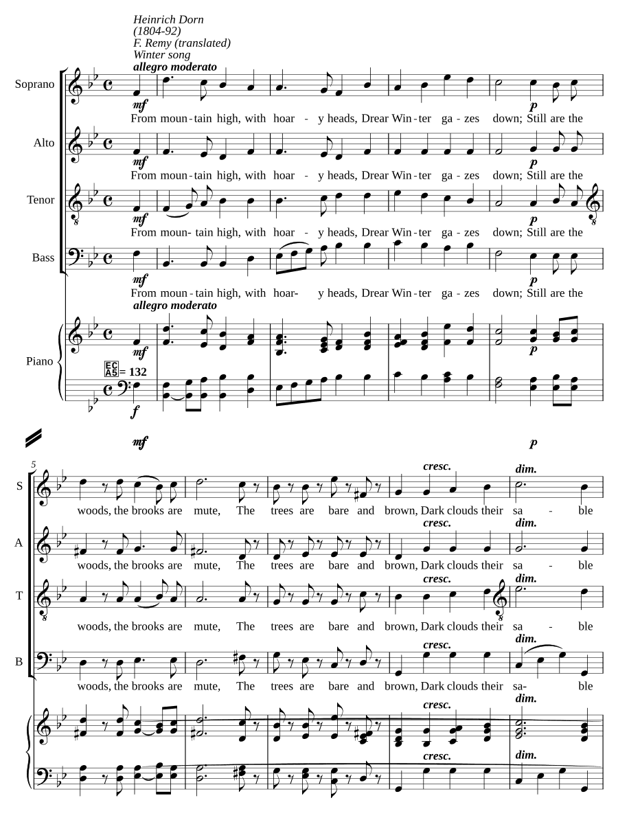 Зимняя песня (Winter song)