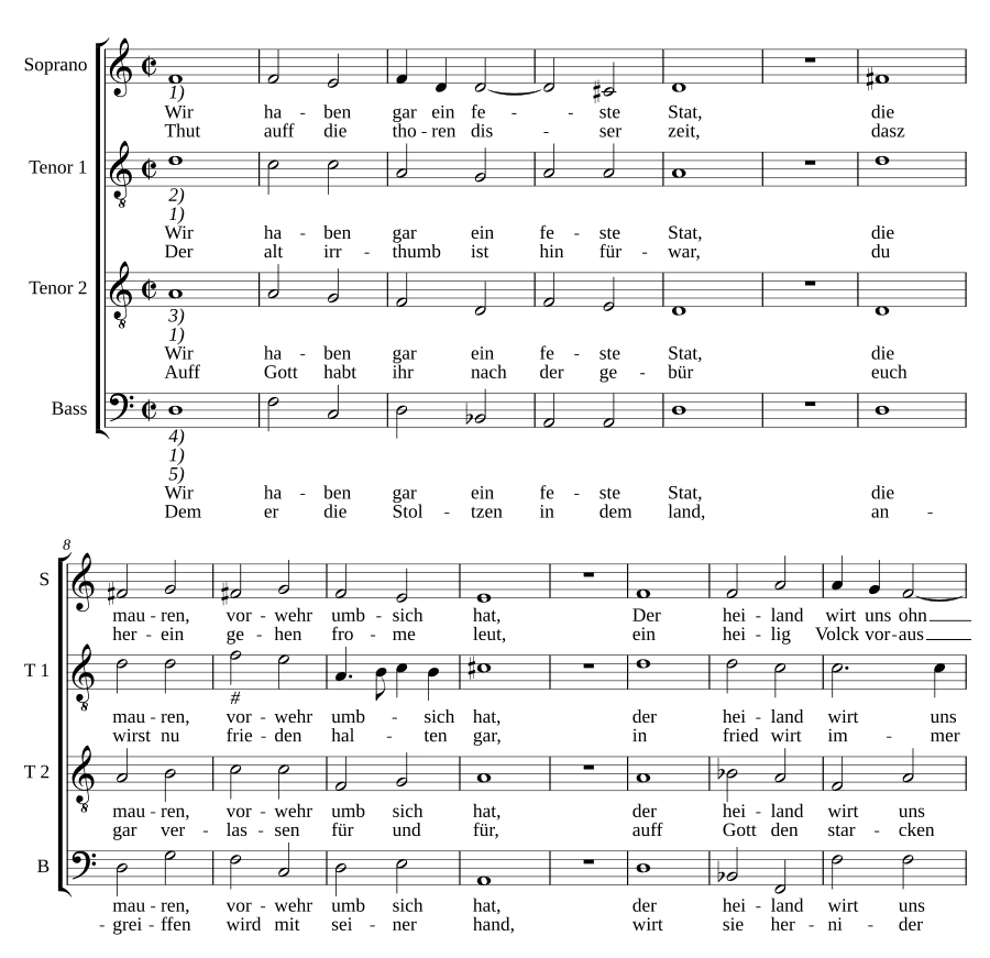 У нас есть крепкий город (Wir haben gar ein' feste Stat)