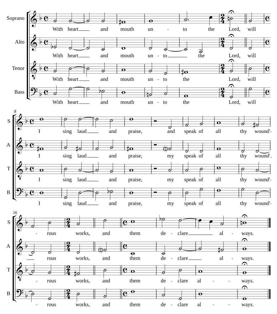 С сердцем и устами (With heart and mouth)