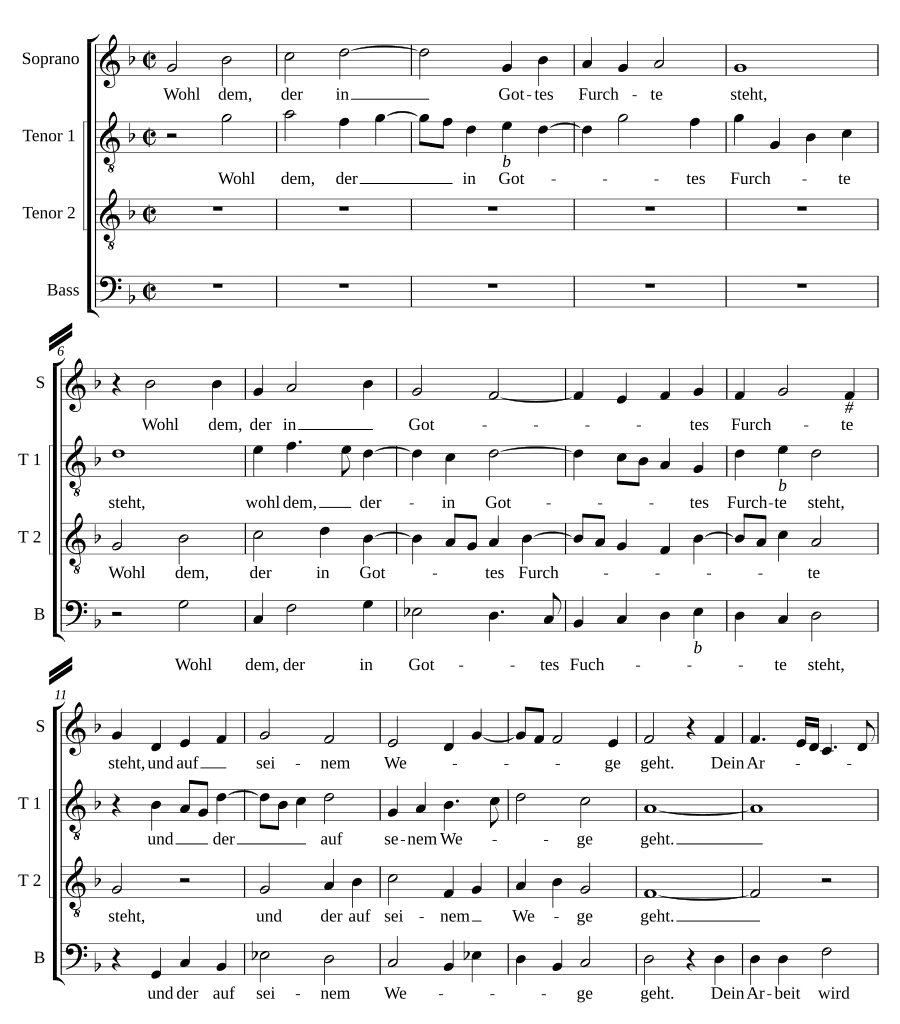 Блажен, кто стоит в страхе Божьем (Wohl dem, der in Gottes Furchte steht)