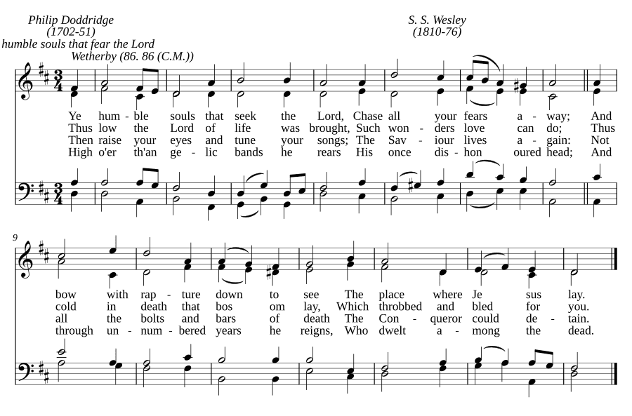 Вы, смиренные души, ищущие Господа (Ye humble souls that seek the Lord)